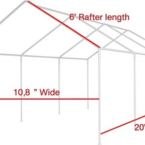 10X20 Canopy Tarp Carport (Front Panel)