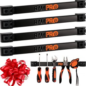 12" Magnetic Tool Holder Strip - A Tool Magnet Bar for Garage Organization, Shop Organization, and Workbench Accessories, Best Father's Day Gift, Easy To Install in Workshop, Mounting Screws Included.