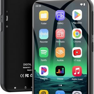 160GB ZAQE MP3 Player with Bluetooth and WiFi, MP3 Player with Spotify, Audible, Amazon Music, Pandora, Play Store, 4" HD Full Touch Screen Android MP4 Player for Kids