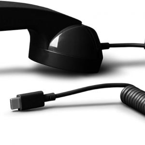Native Union Pop Phone – Retro Telephone Handset with Mic & Speaker, USB-C for iPhone, iPad, Laptop, Tablet, Samsung S25, Flip 7, Fold 7 – Hybrid Work, Calls, Video Conferences, Meetings (Black)