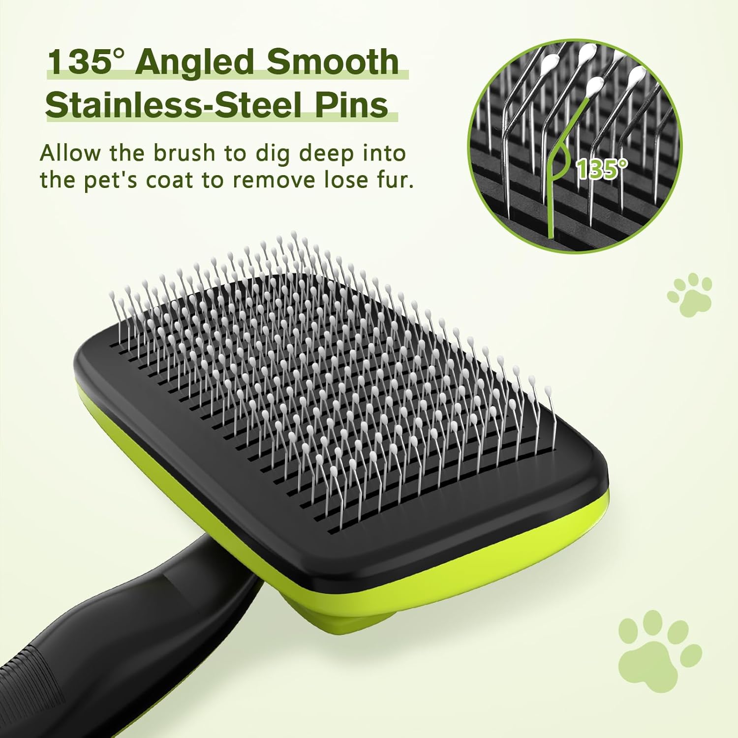 Pecute Self-Cleaning Slicker Brush for Dogs, Cats, Lightweight Dog Brush for Shedding Massaging Grooming, Cat Brush Gently Removes Loose Fur Undercoat for Small Dogs Cats Rabbits of All Hair Types - Image 4