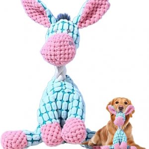 2026 New Dog Toys, Indestructible Plush Dog Toy for Aggressive Chewers, Interactive Squeaky Soft Puppy Chew Toy, Durable Teething Toys for Small Medium Large Dogs (Blue)