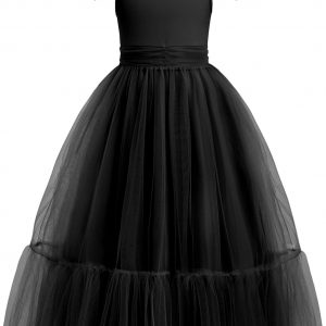 Arshiner Girls Dresses Summer Sleeveless Bow-Tie Straps Birthday Party Long Tulle Dress