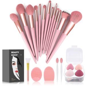 Makeup Brushes 22 Pcs Makeup Kit,Foundation Brush Eyeshadow Brush Make up Brushes Set (Pink, 22 Piece Set)
