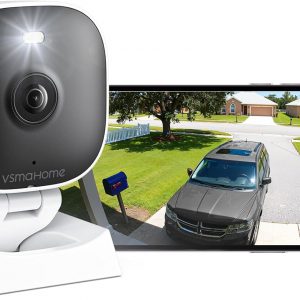 2K Cameras for Home Security,Indoor/Outdoor for Baby/Elder/Pet Monitoring with Phone app,Wired Plug&Play,Color Night Vision,2-Way Audio&24/7 Recording ,Support 128G Card Storage ( Not Included)