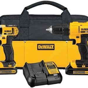 DEWALT 20V MAX Cordless Drill and Impact Driver, Power Tool Combo Kit , Includes 2 Batteries, Charger and Bag (DCK240C2) – (Copy)