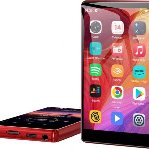 80GB MP3 Player with Spotify, SWOFY M503 Pro MP3 & MP4 Player with Bluetooth and WiFi,Pandora,Amazon Music, 4" Touch Screen Music Player with Audible, Audiobooks Up to 512GB Red