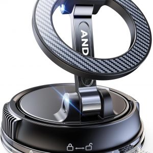 ANDERY Car Phone Holder for Magsafe [78+LBS Strongest Suction & 2400gf Magnetic] 360° Adjustable Car Phone Mount, Phone Holders for Your Car for iPhone 17 Pro Max 16 15 14 13 12 Air Plus, Carbon Fiber
