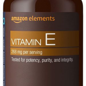 Amazon Elements Vitamin E, 400 IU, 100 Softgels, 100 days of supply (Packaging may vary)