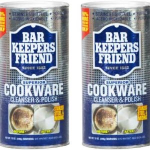 BAR KEEPERS FRIEND Cookware Cleanser, 12-Ounce (Pack of 4)']