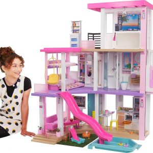 Barbie DreamHouse Dollhouse with 75+ Accessories and Wheelchair Accessible Elevator, 10 Play Areas, 3 Custom Light Settings & Music (Amazon Exclusive)
