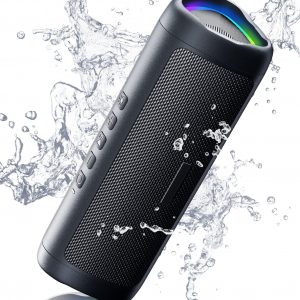 Bluetooth Speaker with HD Sound, Portable Wireless, IPX5 Waterproof, Up to 20H Playtime, TWS Pairing, BT5.3, for Home/Party/Outdoor/Beach, Electronic Gadgets, Birthday Gift (Black)
