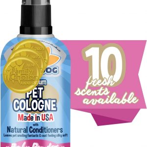 Bodhi Dog Premium Dog Cologne - Deodorizing Dog Perfume & Conditioner for Dogs & Cats - Natural Long Lasting Spray - Keeps Pets Fresh All Day - Gentle & Safe Formula, Made in USA (Baby Powder 4 Fl Oz)