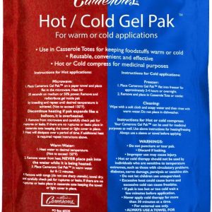 Camerons Hot or Cold Gel Pack - XL Ice & Heating Pack (8"x11") - Large Reusable Pak Keeps Temperature - Use in Casserole Carrier & Lunch Box for Food -Use as Warm & Cold Compress & Physical Therapy
