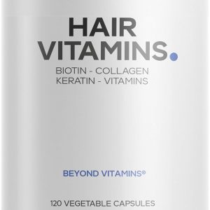 Codeage Hair Vitamins 10000 mcg Biotin, Keratin, Collagen, Vitamin A, B12, C, D3, E, Zinc, Turmeric, Probiotics, Enzymes, Inositol - Hair Care Support - Healthy Hair Supplement Pills - 120 Capsules