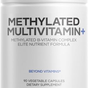 Codeage Methylated Multivitamin Supplement - B-Vitamin, Vitamins A, C, D, E, K2, B12 Methylcobalamin - L-Methylfolate - Magnesium, CoQ10, DIM, Probiotics, Benfotiamine, Lithium, Calcium - 90 Capsules
