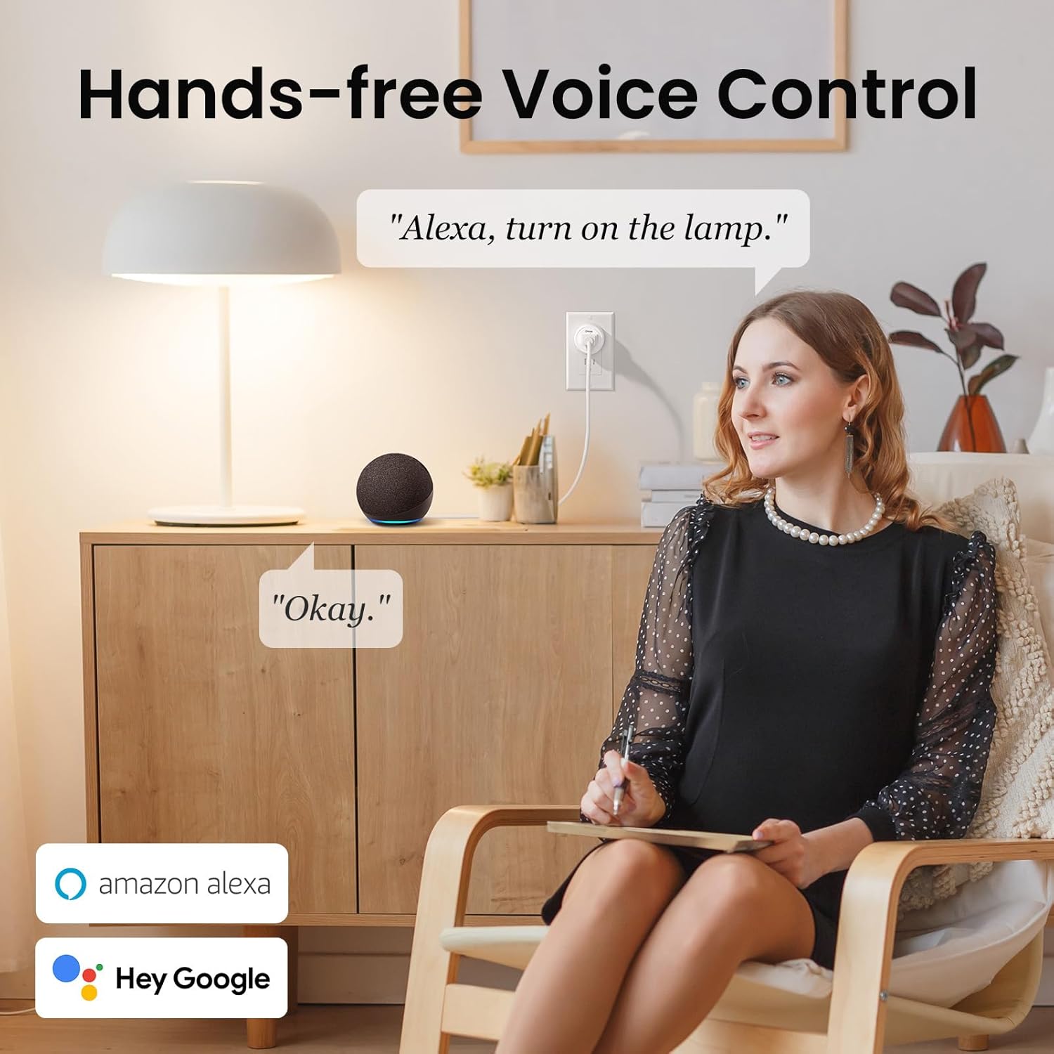 GHome Smart Plug Mini, WiFi Smart Outlet Plug Works with Alexa and Google Home, Timer Outlet with APP Control, 2.4GHz Network Only, No Hub Required, ETL FCC Listed (4 Pack), White - Image 2