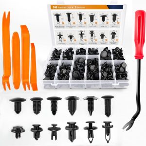 GOOACC 240PCS Bumper Retainer Clips Car Plastic Rivets Fasteners Push Retainer Kit 12 Popular Sizes Auto Push Pin Rivets Set -Door Trim Panel Fender Clips for GM Ford Toyota Honda Chrysler