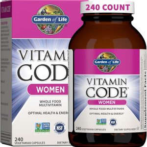 Garden of Life Multivitamin for Women, Vitamin Code Women's Multi - Whole Food Womens Multi Vitamins, Iron, Folate not Folic Acid, Vitamin A and Probiotics for Womens Energy, 240 Vegetarian Capsules