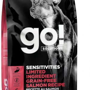 Go! Solutions Sensitivities Limited Ingredient Salmon Grain-Free Dry Dog Food, Chicken-Free Kibble Made by Experts for Sensitive Stomachs & Food Allergies, for Puppies, Adults, & Seniors, 22 lb Bag