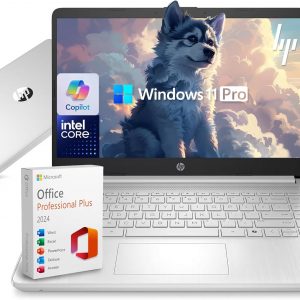 HP 14" Laptop Computer 2025-2026 Business Student, Copilot AI, Lifetime Office, 4-Core Intel CPU, 16GB RAM, 628GB Storage (128GB UFS +500GB Ext), Wi-Fi 6, 10+ Hrs, MarxsolAccessory, Win 11 Pro, Silver