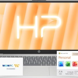 HP 15.6" Business Laptop Computer with Microsoft 365 • 2026 Edition • Copilot AI • Intel 4-Core N100 CPU • 1.1TB Storage (1TB OneDrive + 128GB UFS) • Windows 11 • w/o Mouse