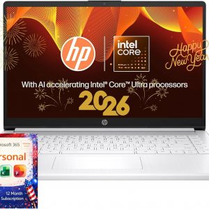 HP 16GB Memory Laptop with Microsoft 365-1.1TB Storage - Intel Inside | Anti-Glare Display, 64GB SSD and 1TB Cloud Storage, 2-Cores CPU, Fast Charge and 12hrs Battery, no Mouse