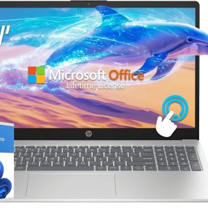 HP Touchscreen Laptop 2025 Flagship 15.6" HD, Lifetime Office 2024, 32GB RAM, 1.5TB Storage (1TB SSD + 500GB Ext), 6-Core Intel i3 Processor, Wi-Fi, Camera, Long Battery, HubxcelAccessory, Win 11 Pro