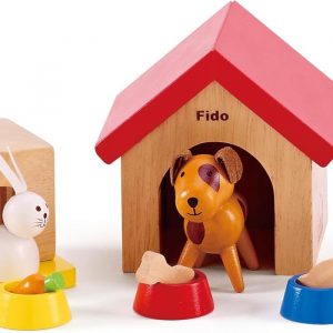 Hape Family Pets Wooden Dollhouse Animal Set
