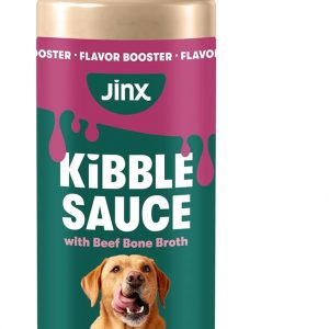 Jinx Kibble Sauce for Dogs - Premium Dog Food Kibble Topper Sauce & Flavor Booster Made with Beef Bone Broth - All-Natural Ingredients, No Additives or Fillers - 12 Oz