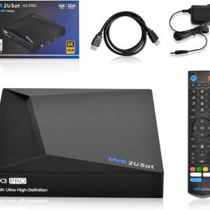 K3 PRO Streaming Box 6K Ultra HD Android Smart TV Box, Ram 4GB Storage 32GB with Voice Remote, HDMI Cable