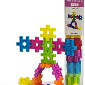 KADU DA Brights 28 Piece Set - STEM/STEAM Building + Construction Toy, for Open + Imaginative Play