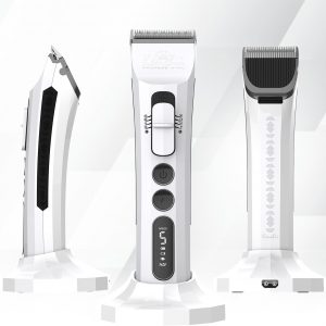 Kenchii Flash Dog Clippers for Grooming 4-in-1 Digital Cordless Cat & Dog Grooming Clipper for Pet Care, Precision Pet Grooming Trim, Shape, and Style Effortlessly, White