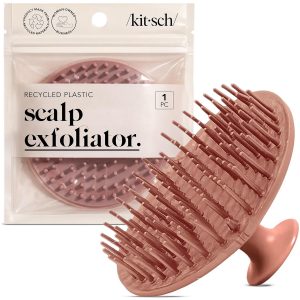 Kitsch Scalp Massager for Hair Care - Scalp Scrubber, Shampoo Brush & Exfoliator for Scalps- Hair Scrubber for Relaxing Bath - Terracotta