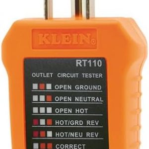 Klein Tools RT110 Outlet Tester, AC Electrical Receptacle Tester for North American Outlets