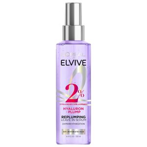 L'Oreal Paris Elvive Hyaluron Plump Moisture Plump Hair Serum for Dehydrated, Dry Hair with Hyaluronic Acid Care Complex, Paraben-Free, 4.4 Fl Oz