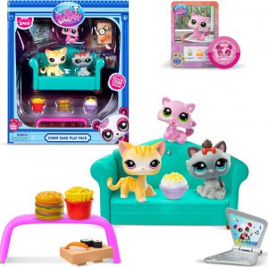 Littlest Pet Shop - Diner Dash Play Pack, Gen 7 Authentic LPS Bobble Head Toy Figure, Collectible Toy Animal, Ages 4+