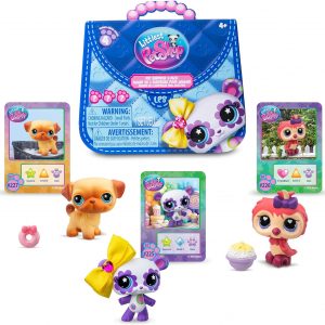 Littlest Pet Shop - Pet Surprise Three Pack - Series 4 - Gen 7 Authentic LPS Bobble Head Toy Figure, Collectible Toy Animal, Ages 4+