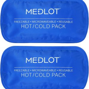 LotFancy Gel Ice Packs, 2pc Reusable Hot Cold Pack for Therapy, Heating Cooling Gel Pad, Pain Relief for Face, Head, TMJ, Wisdom Teeth, Oral Facial Surgery, Sport Injuries, Migraine, Muscle Joint