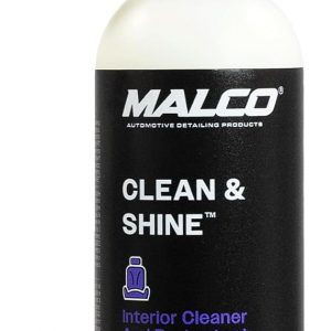 Malco Clean and Shine Interior Car Cleaner and Dressing - Best Interior Car Care to Restore Leather Plastic and Vinyl / 1 Simple Step To Clean, Condition, and Protect/Non-Glare Satin Finish (125916)