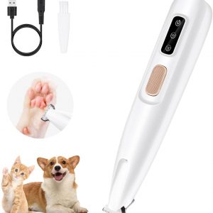 Mcbazel Pet Micro Precision Trimmer, Multifunctional Pet Hair Trimmer Waterproof Rechargeable Shaver with LED Light for Paws Eyes Ears Face Buttocks for Small Dogs and Cats，50dB Quiet Shave.