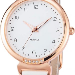 NUOVO Women's Silicone Sports Watch - Crystal Accented Leather Strap Analog Display