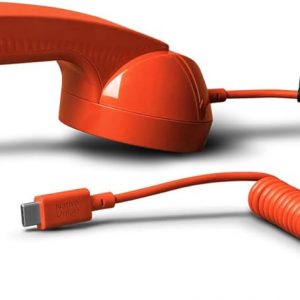 Native Union Pop Phone – Retro Telephone Handset with Mic & Speaker, USB-C for iPhone, iPad, Laptop, Tablet, Samsung S25, Flip 7, Fold 7 – Hybrid Work, Calls, Video Conferences, Meetings (Alarm Red)