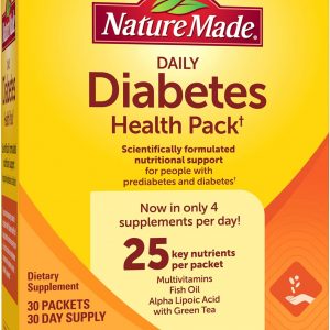 Nature Made Diabetes Health Pack, Daily Dietary Supplements for Nutritional Support, 30 Packets, 30 Day Supply