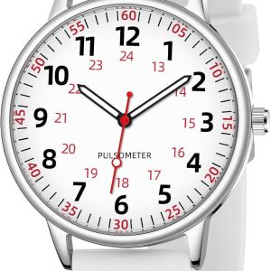 Nurse Watch for Women Waterproof Analog Silicone Watch with Second Hand Nursing Watch