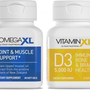 OmegaXL Joint Support Supplement - 60 Softgels & VitaminXL D3 High Potency Daily Vitamin D 5000 IU 125mcg Immune Support Supplement (30 Softgels) - 2 Pack