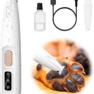 Palksky Dog Paw Trimmer, Upgraded 18mm-Blade Electric Dog Clippers for Groomming-with Led Display, Waterproof Pet Micro Precisiion Trimmer, Rechargeable Hair Shaver for Paws, Ears, Face, Rump-and Eyes
