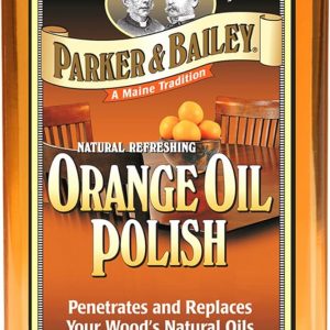 Parker & Bailey Orange Oil Polish, Natural Orange Scented Furniture Cleaner & Wood Table Cleaner, Cleans, Renews & Restores a Finish for Wood, Protects from Drying or Cracking, Shiny Finish, 16 oz