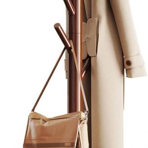 Pipishell Sturdy Wooden Coat Tree with 8 Hooks, 3 Adjustable Sizes for Clothes, Hat Stand Used in Bedroom/Office/Entryway, Brown