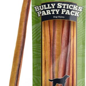 Redbarn Pet Products All Natural 8"-12" Bully Sticks for Medium/Large Dogs - Healthy Long Lasting Chews Variety Party Pack - 100% Beef Single Ingredient Low Odor Rawhide Free - 1lb